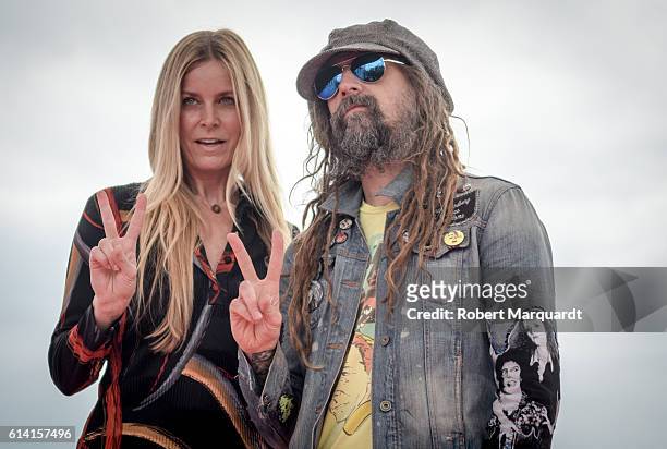 Sheri Moon and Rob Zombie pose during a photocall at the Sitges Film Festival 2016 on October 12, 2016 in Sitges, Spain.