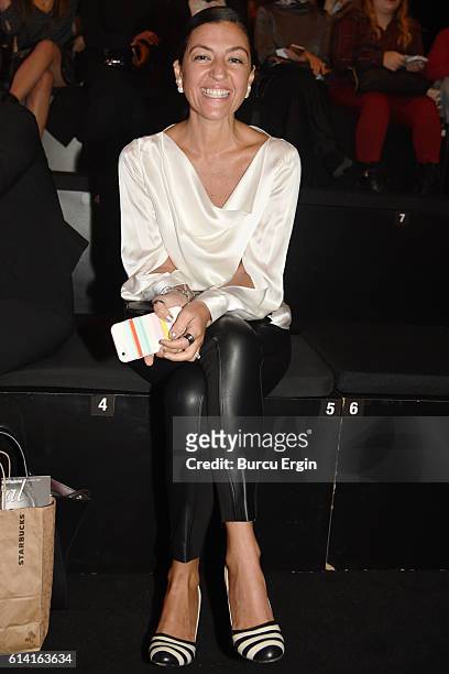 Guest attends the Selma State show during Mercedes-Benz Fashion Week Istanbul at Zorlu Center on October 12, 2016 in Istanbul, Turkey.
