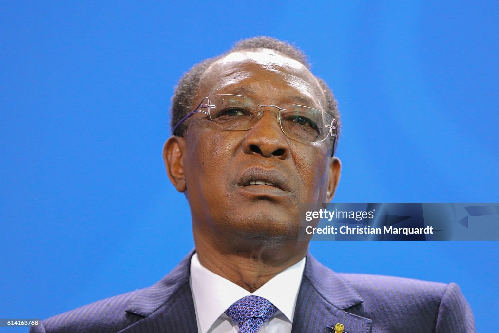 Merkel Meets With Chad President Idriss Deby