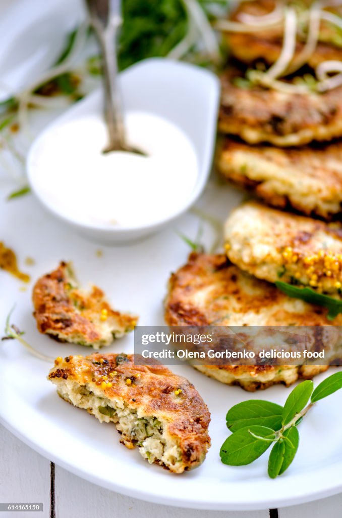 Homemade fried fish cutlets.selective focus