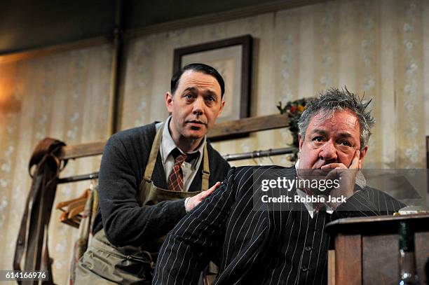 Ken Stott as Sir and Reece Shearsmith as Norman in Ronald Harwood's The Dresser directed by Sean Foley at the Duke Of Yorkís Theatre on October 10,...