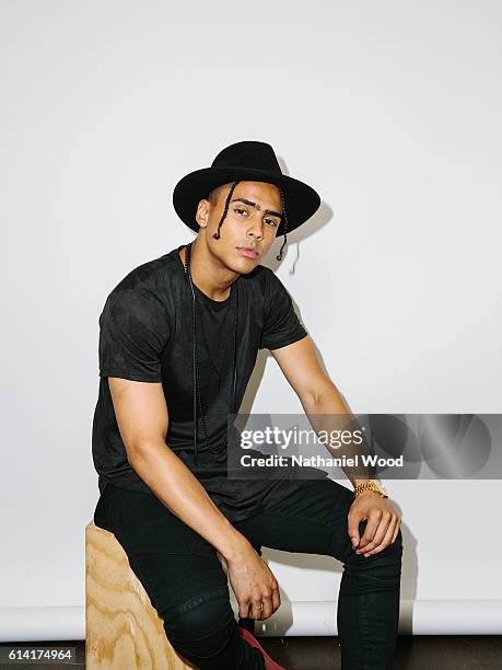 Model and actor Quincy Brown, son of model and actress Kim Porter and Sean Combs, is photographed for GQ.com on June 28, 2016 in Los Angeles,...