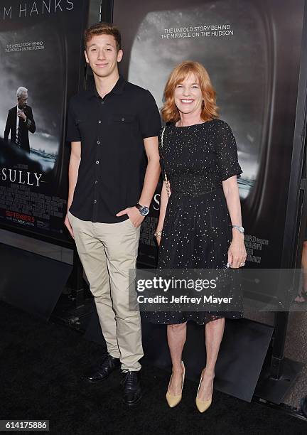 Actress Lori Ferrer and son Rafi Ferrer attend the screening of Warner Bros. Pictures' 'Sully' at the Director's Guild of America on September 8,...