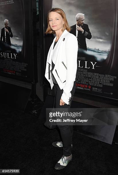 Actress/director Jodie Foster attends the screening of Warner Bros. Pictures' 'Sully' at the Director's Guild of America on September 8, 2016 in Los...