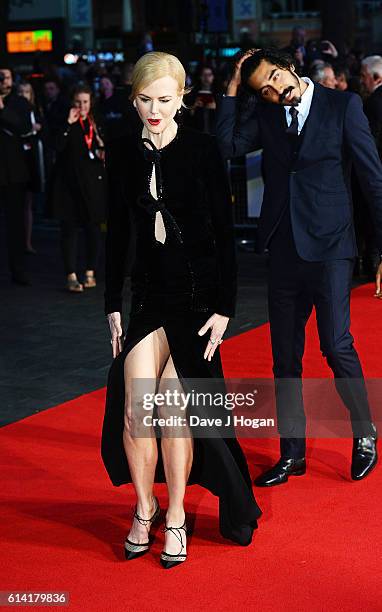 Nicole Kidman and Dev Patel attend the 'Lion' American Express Gala screening during the 60th BFI London Film Festival at Odeon Leicester Square on...