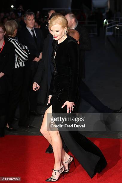 Nicole Kidman attend the 'Lion' American Express Gala screening during the 60th BFI London Film Festival at Odeon Leicester Square on October 12,...