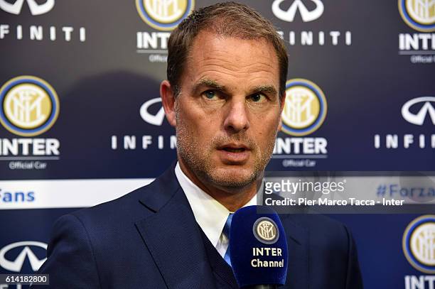 Head Coach of FC Internazionale Frank de Boer attends the FC Internazionale unveils new partner Infiniti on October 12, 2016 in Milan, Italy.