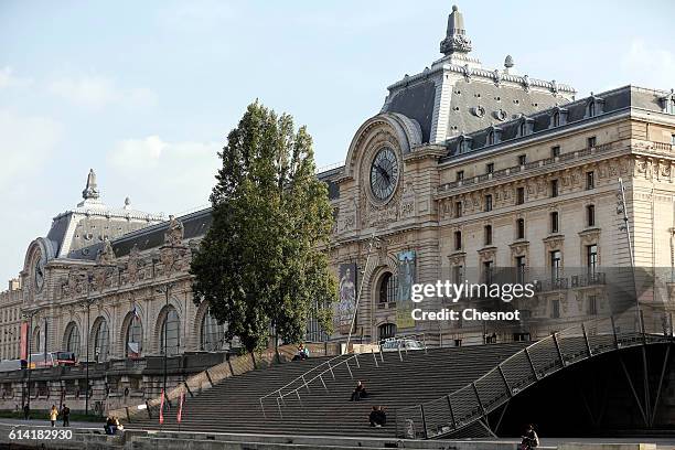 The Orsay museum is seen from a boat on the river Seine on October 12, 2016 in Paris, France. The city of Paris remains the a top tourist destination...