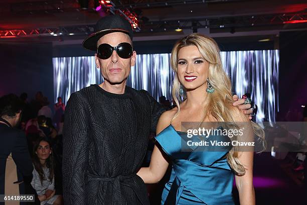 Edy Smol and Maria Elena Torruco attend the second day of Mercedes-Benz Fashion Week Mexico Spring/Summer 2017 at Maria Isabel Sheraton hotel on...