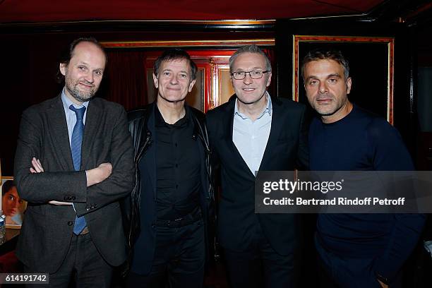 Co-owner of the Theater Jean-Marc Dumontet, actor of the piece Francis Huster, Autor of the piece, Laurent Ruquier and Stage director of the Piece,...