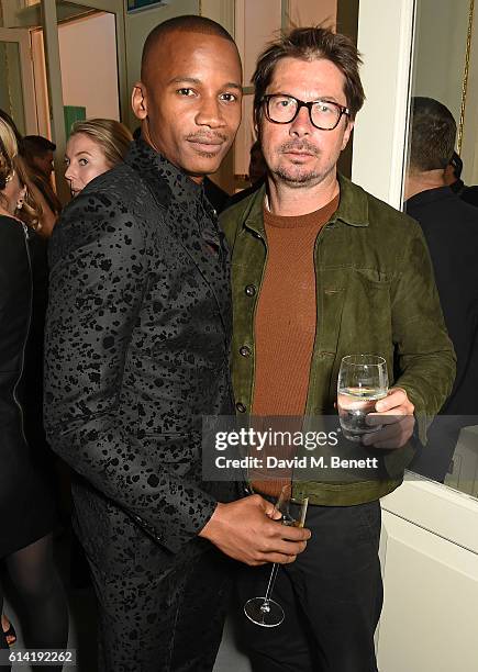 Eric Underwood and Oliver Spencer attend the launch of the Esquire Townhouse with Dior on October 12, 2016 in London, England.