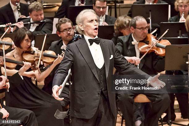 Tenor Jose Carreras performs live during a concert at the Philharmonie on October 12, 2016 in Berlin, Germany.