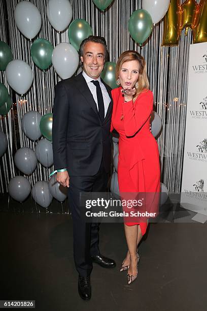 Alexander Bagusat and his wife Viola Weiss during the 5th anniversary of Westwing on October 12, 2016 in Munich, Germany.