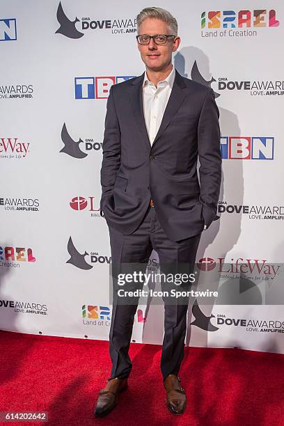 Matt Maher arrives at the Red Carpet at the 47th Annual Gospel Music Association Dove Awards at Allen Arena in Nashville, Tennessee.