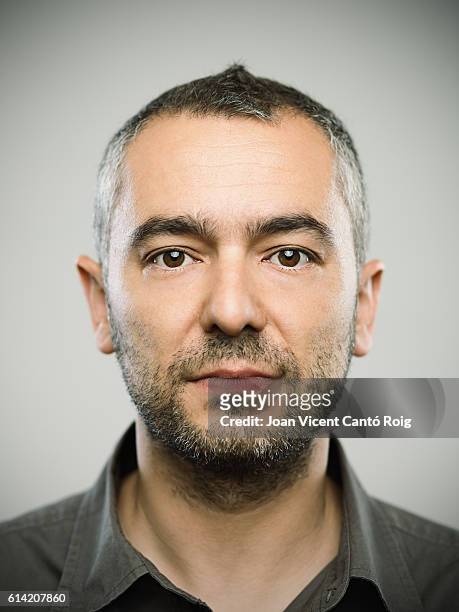 real caucasian adult man portrait - mug shot stock pictures, royalty-free photos & images