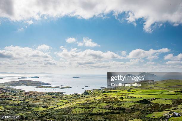 skelling islands from ring of kerry - killarney ireland stock pictures, royalty-free photos & images