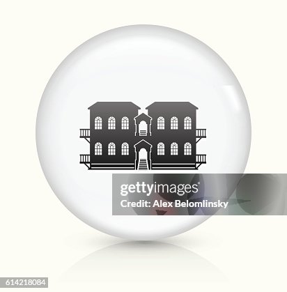Home icon on white round vector button Home icon on white round vector button