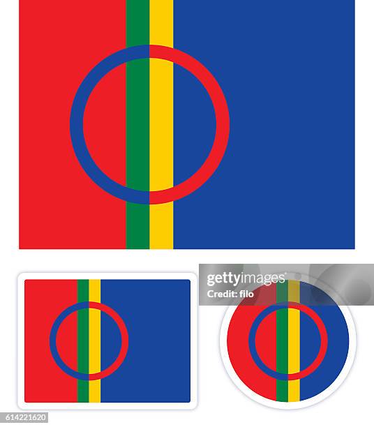 sami flag - flag stock illustrations