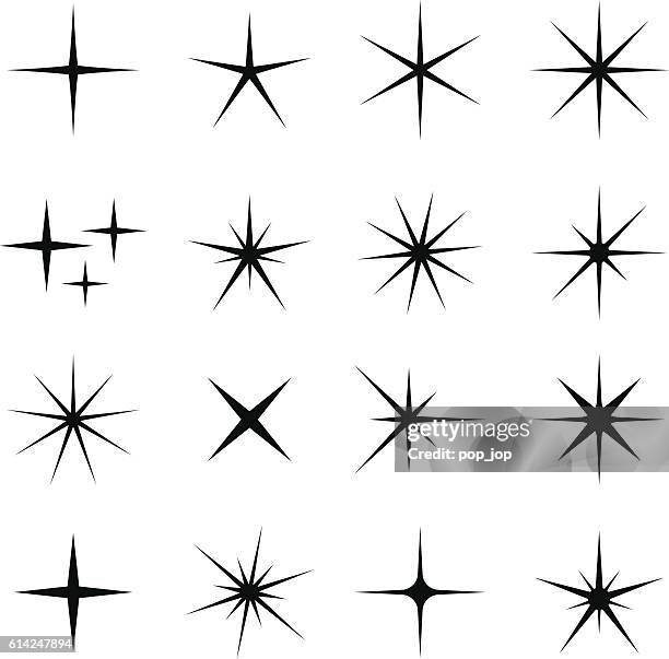 sparkle icons - illustration - starburst icon stock illustrations