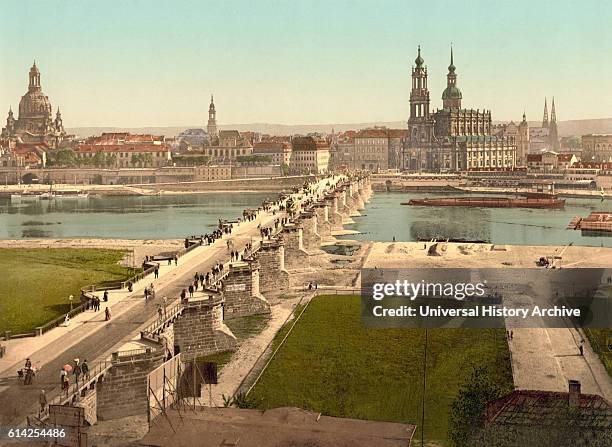 Altstadt, seen from the Ministry of War, Dresden, Germany.