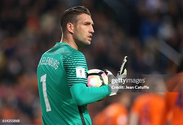 Goalkeeper of the Netherlands Maarten Stekelenburg in action during the FIFA 2018 World Cup Qualifier between The Netherlands and France at Amsterdam...