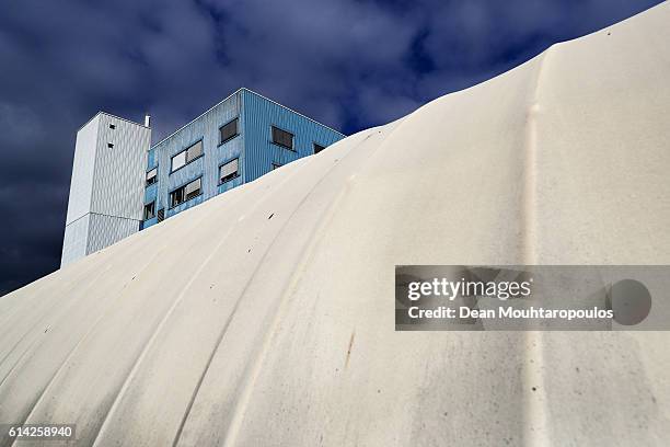 General view of a building as the ICARUS cryostat is moved within The European Organization for Nuclear Research commonly know as CERN on October 12,...