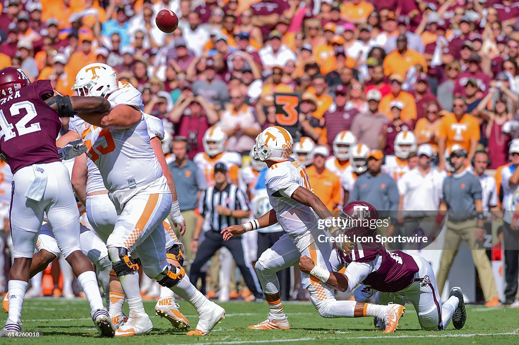 NCAA FOOTBALL: OCT 08 Tennessee at Texas A&M