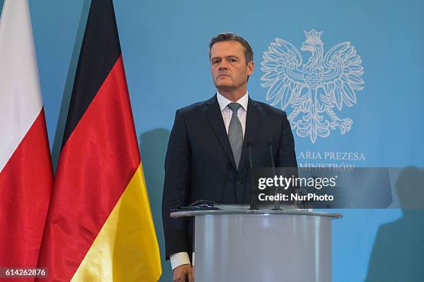 Member of the Divisional Board of Mercedes-Benz Cars,Markus Schaefer during the press conference in Warsaw, Poland on 13 October 2016.