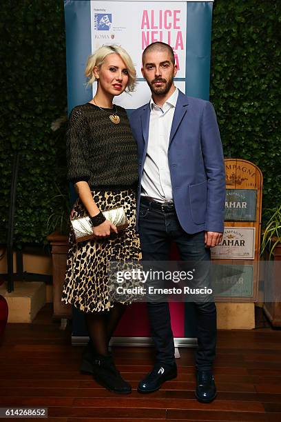 Eva Nestori and Michele Riondino are seen on October 12, 2016 in Rome, Italy.