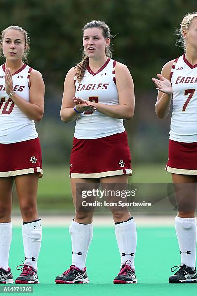 Boston College's Elizabeth Dennehy. The Duke University Blue Devils hosted the Boston College Eagles at Jack Katz Stadium in Durham, North Carolina...