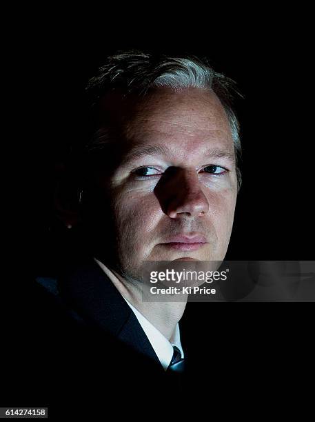 Publisher, journalist and editor-in-chief of the website WikiLeaks, Julian Assange is photographed for the Times on October 23, 2010 in London,...