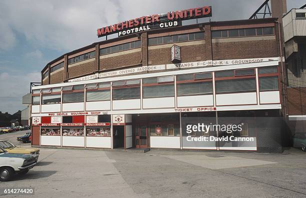 General view of the souvenir shop and ticket office at Old Trafford, home of Manchester United FC, in Manchester, England, circa 1983.