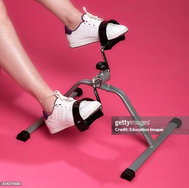Exercising Feet And Ankles Using An Exercise Machine.
