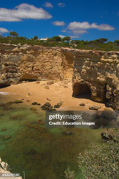 Praia do Albandeira, Albandeira Beach, Armaao de Pera, Algarve, Portugal.