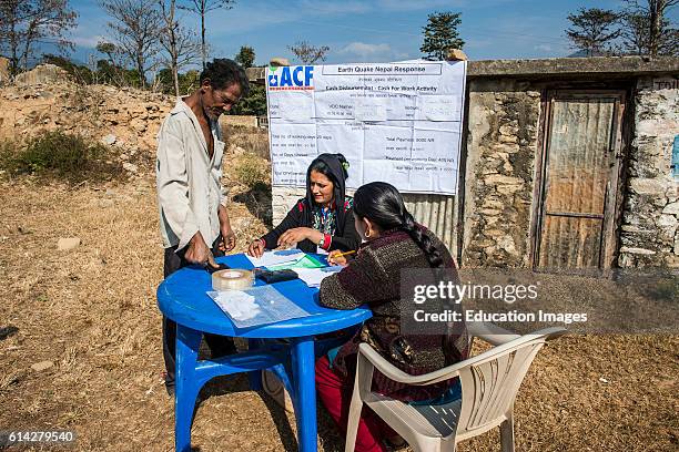 Nepal, Nuwakot district, one year after the earthquake, humanitarian aid.