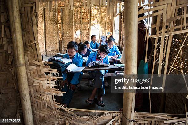 Nepal, Nuwakot district, one year after the earthquake, local school.