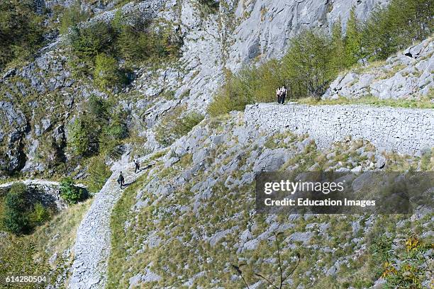 Via vandelli, resceto, massa, alpi apuane, toscana, italia.