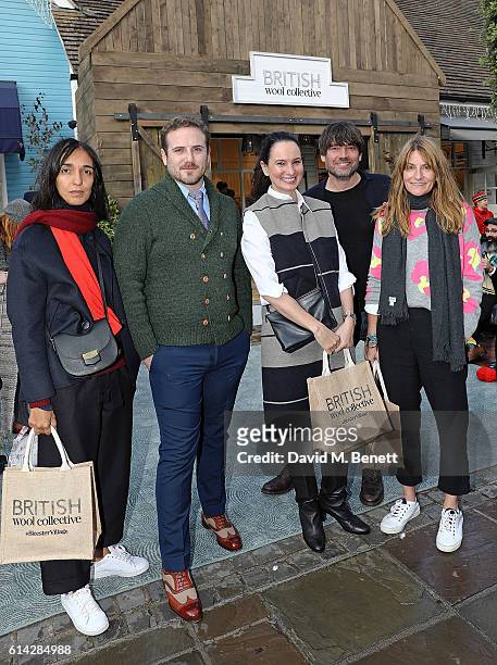 Anna Singh, Ross Barr, Paula Reed, Alex James and Victoria Stapleton attend the Bicester Village British Wool Collective on October 13, 2016 in...