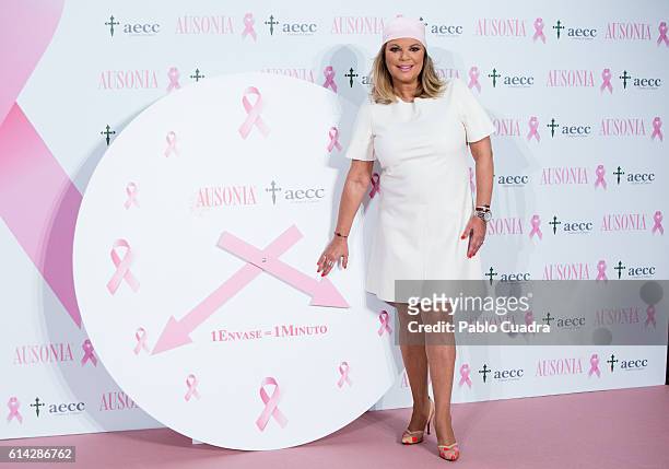 Terelu Campos presents the 'TuApoyoCuenta' campaign against breast cancer on October 13, 2016 in Madrid, Spain.