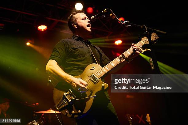 American musician Jason Isbell performing live on stage at the O2 Academy in Bristol, on January 20, 2016.