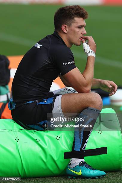 Henry Slade during the Exeter Chiefs training session at Sandy Park on October 13, 2016 in Exeter, England.