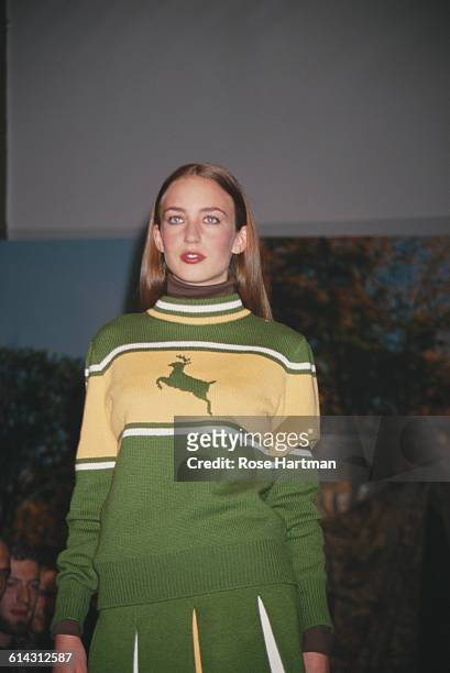 American model and actress Elizabeth Jagger at the Pierrot fashion show, New York City, USA, circa 2001.