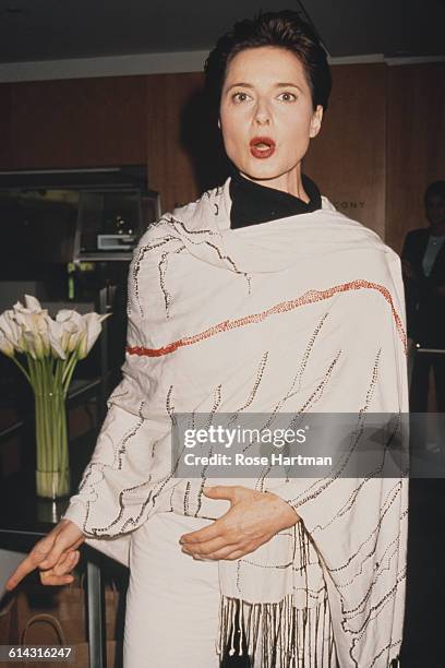 Italian actress Isabella Rossellini at Bloomingdales, New York City, 1999.