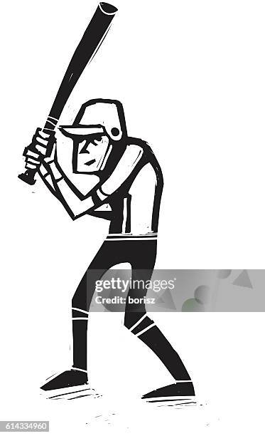 baseball player - baseball batter stock illustrations