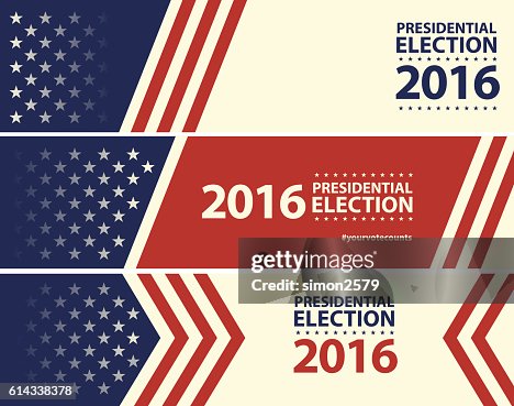 USA Election with stars and stripes banner background USA Election with stars and stripes banner background