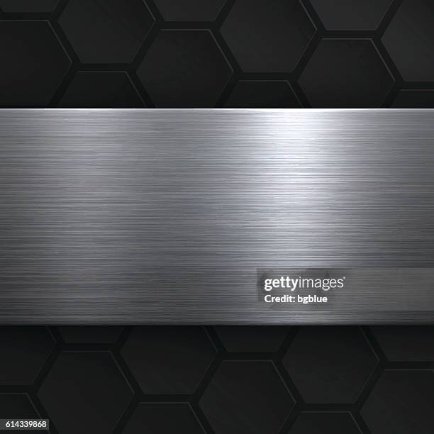 abstract metal background - black metallic stock illustrations