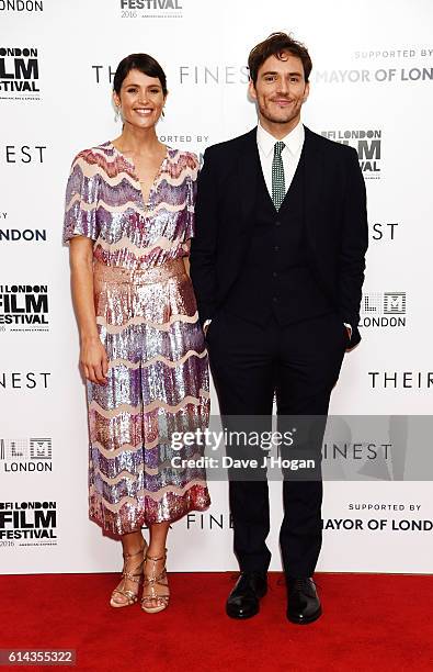 Gemma Arterton and Sam Claflin attend the Mayor's Centrepiece Gala screening of "Their Finest" during the 60th BFI London Film Festival at Odeon...