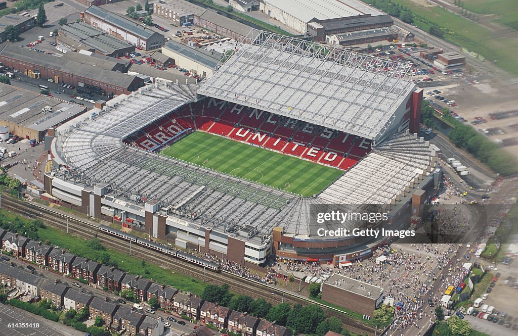Aerial View Old Trafford Home of Manchester United FC 1996