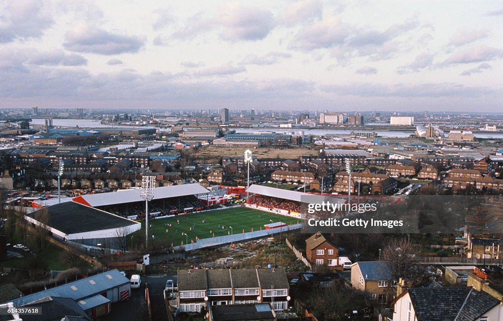 Aerial View of The Valley home of Charlton Athletic FC 1992