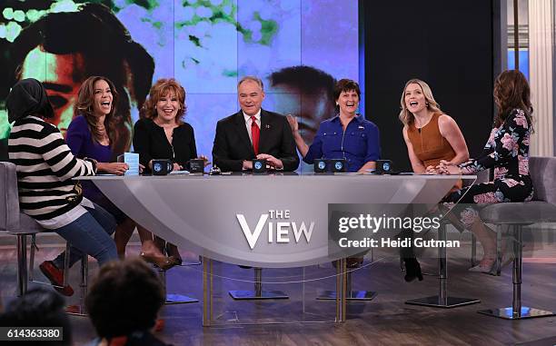 On THURSDAY, OCTOBER 13, the Political View welcomes Senator Tim Kaine in his first appearance on the Walt Disney Television via Getty Images talk...